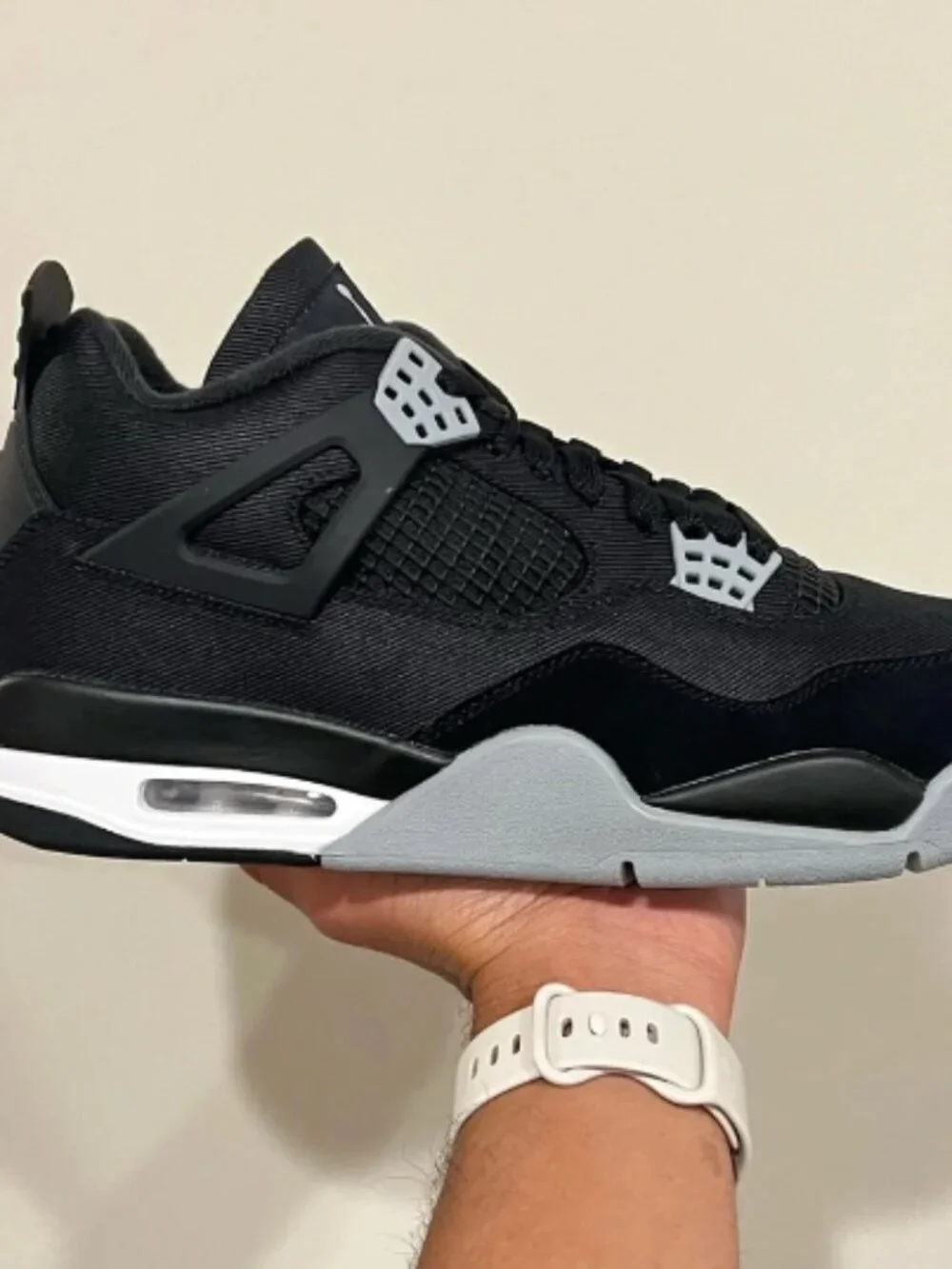 Brand New Air Jordan 4 Retro Black Canvas